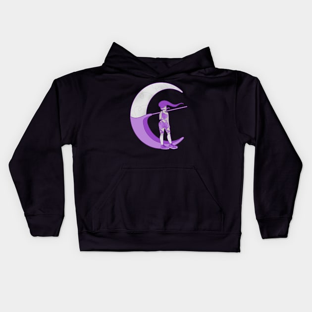 Moon Warrior Kids Hoodie by inatorinator